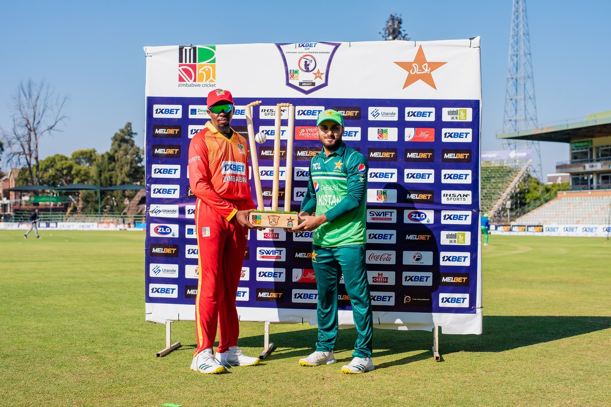 Trophy unveiled for the six-match one-day series between Pakistan Shaheens and Zimbabwe Select 🏏🏆

#ZIMvPAK