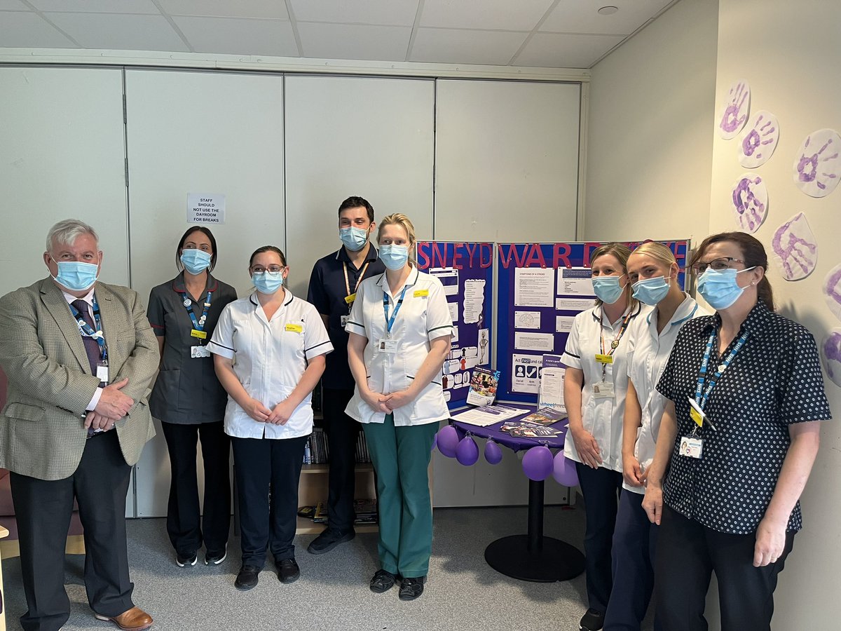 NeilCarrMPFT's tweet photo. I had a great time visiting the team on Sneyd Ward yesterday at the Haywood Hospital hearing about the great work they are doing and how they work in partnership with @UHNM_NHS and community services. AHP apprenticeships increasing- well done Team 👏🏻👏🏻#strokeawarenessweek https://t.co/hjP4DmHoe5