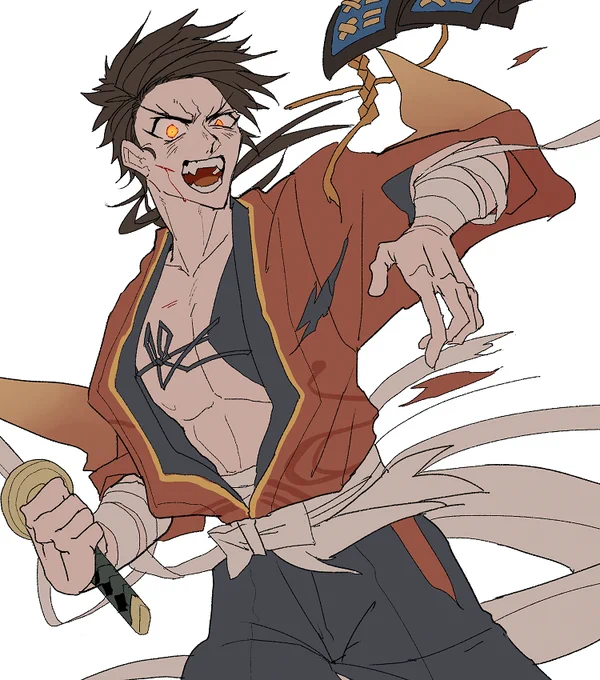 戦う男のおでこフェチ