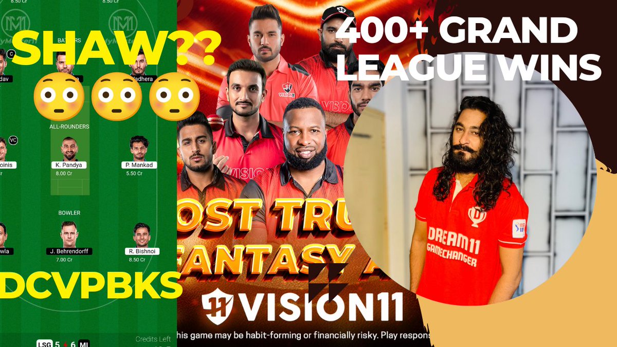 Video is Out! 
Huge Changes Today! 
Kubera Duo Picks easy today! 
Watch now! 
youtu.be/BCHibENq_gk

Like share and Comment!

#Dream11 #Vision11 #Mymaster11 #Kuberafantasy #Aviluciferase #DCvPBKS #IPLonJioCinema