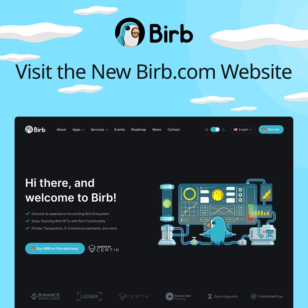 BirbDefi's tweet photo. 🔊Announcement: Birb introduces our revamped, multilingual website! Now supporting Russian🇷🇺 &amp; Vietnamese🇻🇳, with Chinese🇨🇳 arriving soon. 

Stay tuned for more languages and regular updates.

➡️ Visit https://t.co/MHjV7VT3Ao

💡Refresh and Clear the Browser Cache

#BSC  $BIRB https://t.co/btaPwwecHG