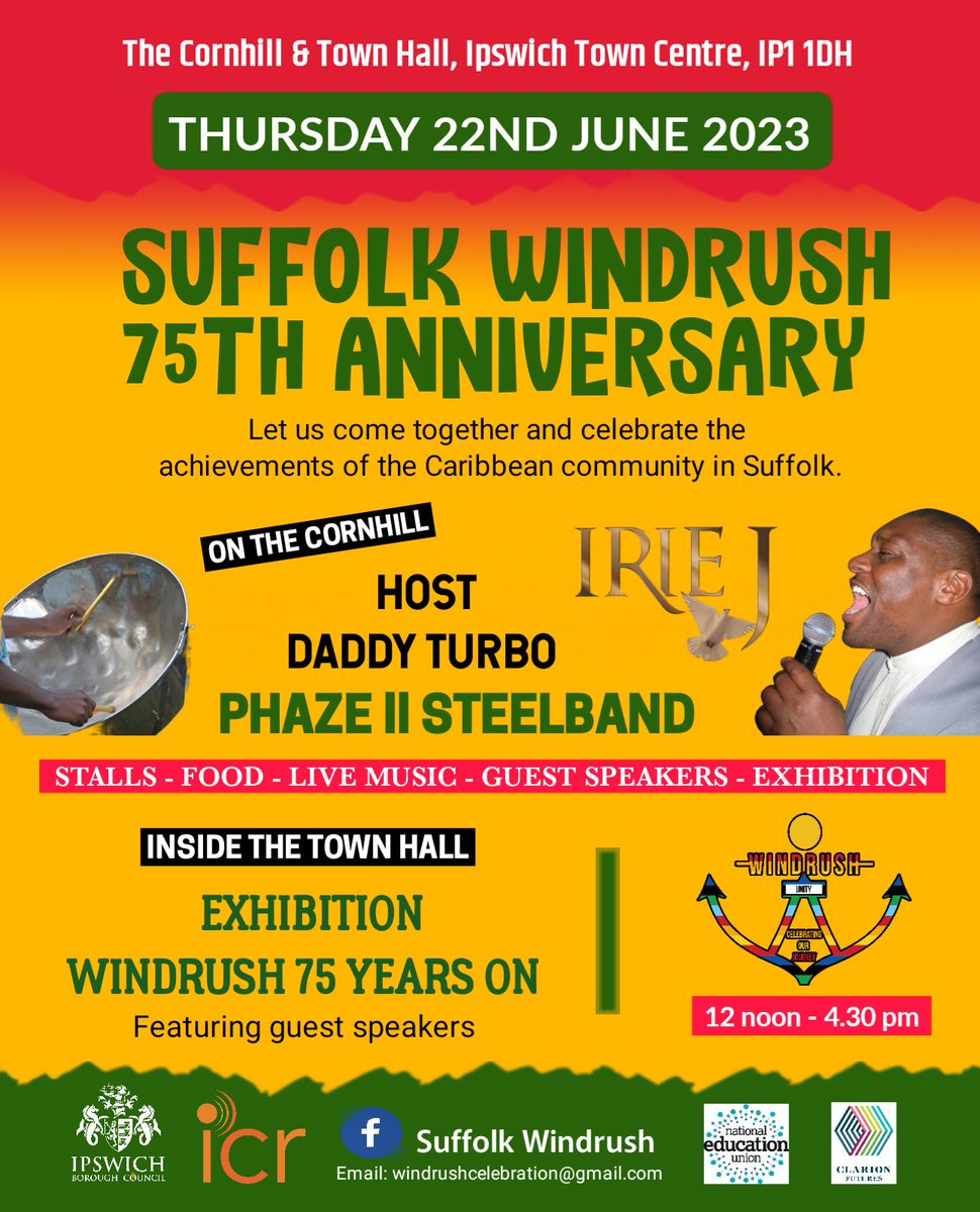 Suffolk Windrush 75th Anniversary - 22nd June, Ipswich