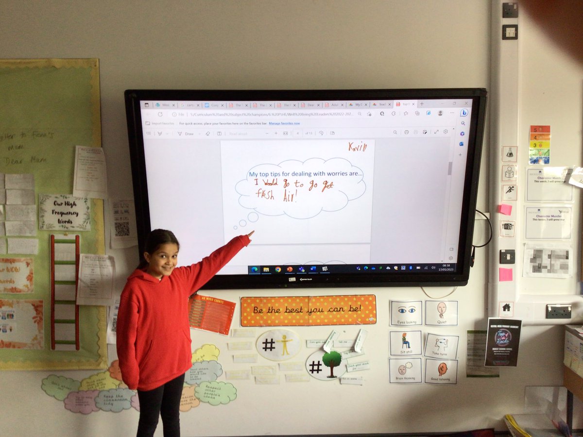 Kavin, Class 17’s Wellbeing Leader, shared tips with the class on how to manage worries. The Wellbeing Leaders met last week to share their ideas. <a href="/kestrelmead/">Kestrel Mead Primary Academy</a> #kestrelpupilvoice #MentalHealthAwareness <a href="/MrsBaleKMPA/">Mrs Bale KMPA</a>
