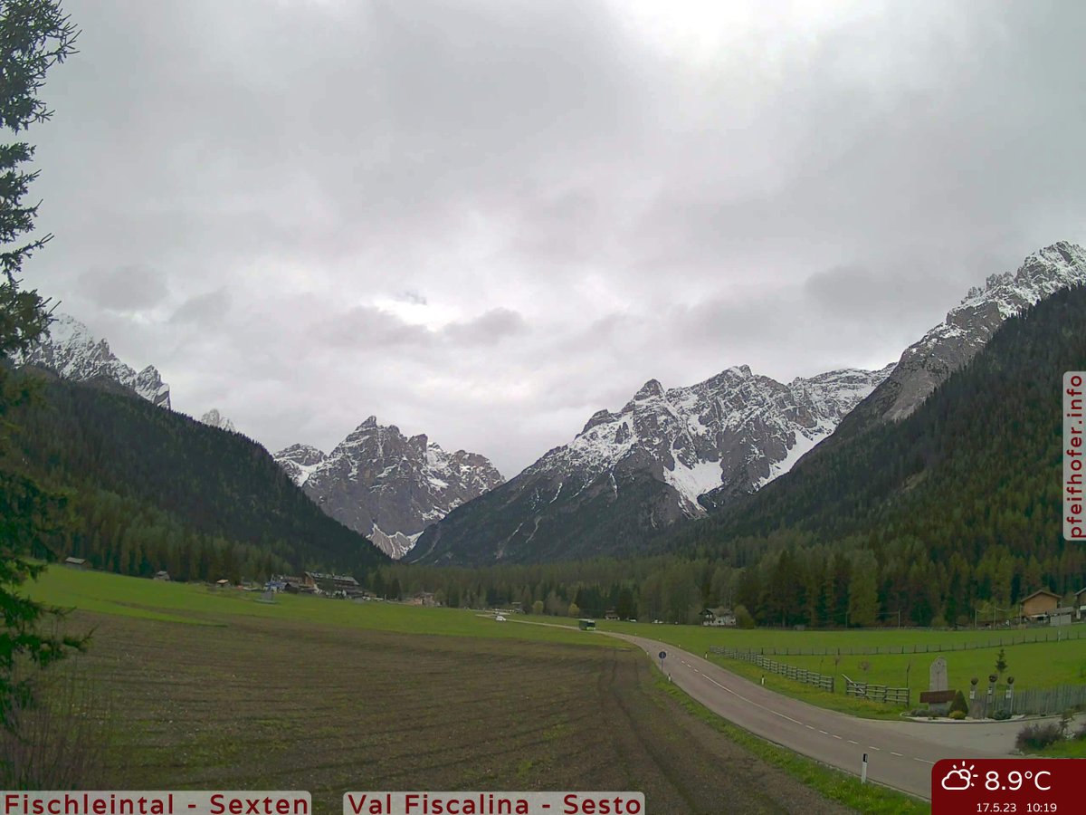 Webcam Sexten Fischleintal 8.9°C ⛅ - Sextner Dolomiten - Dolomiti di Sesto - Südtirol - Alto Adige