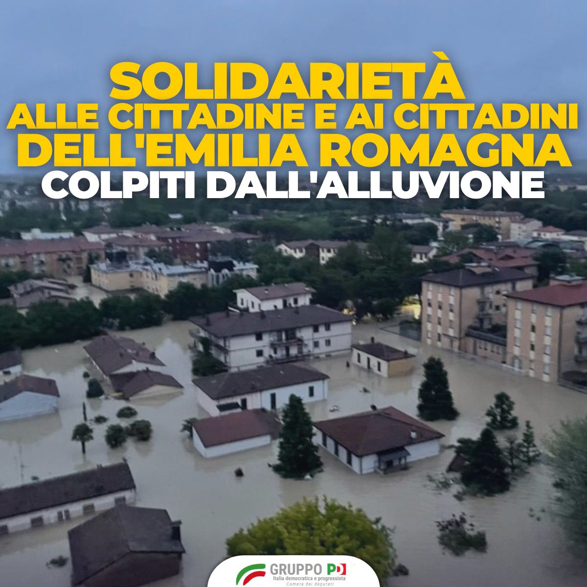 Solidarietà alle cittadine e ai cittadini dell'#EmiliaRomagna colpiti dall'alluvione.