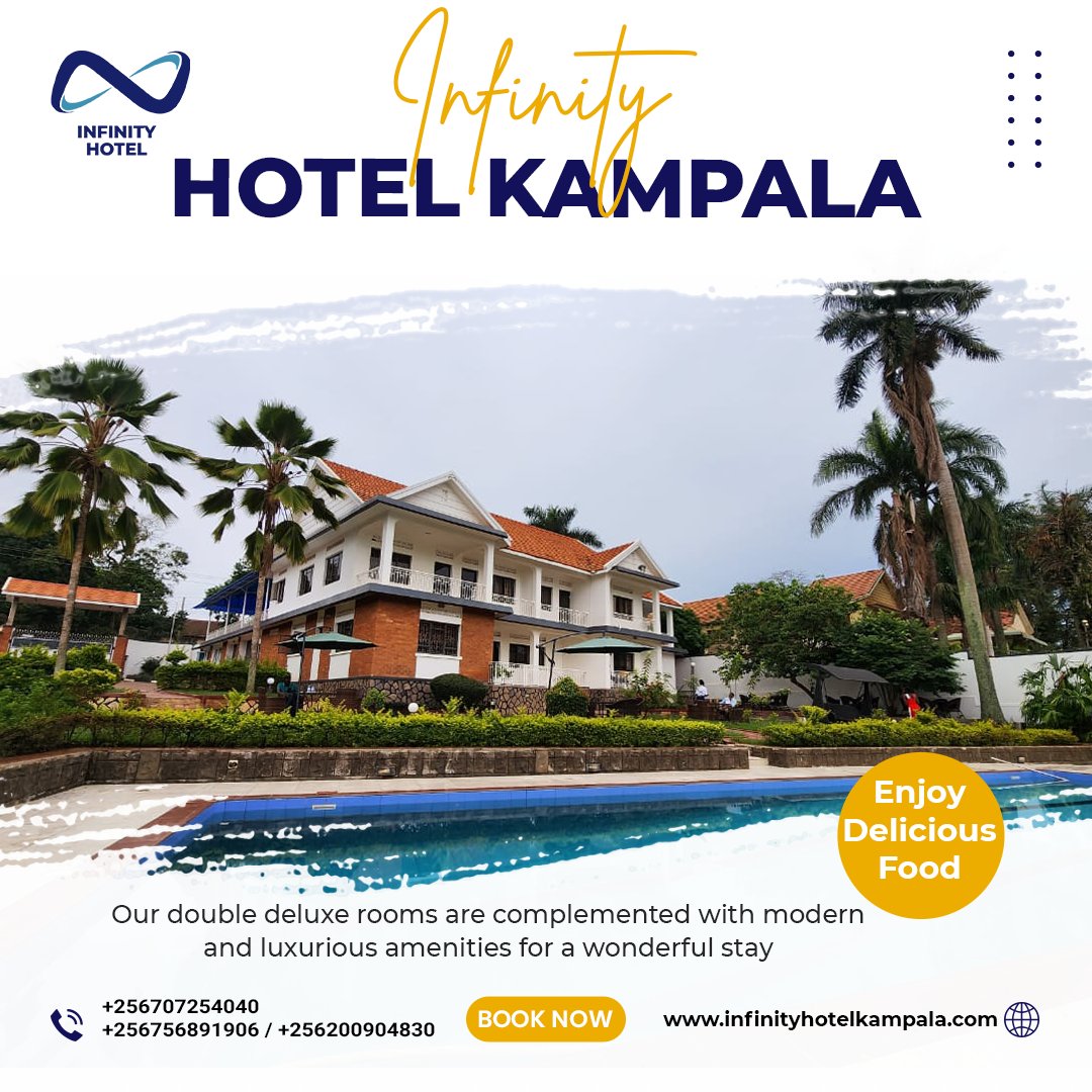 infinityhotelk's tweet photo. Double Deluxe Room
Our double deluxe rooms are complemented with
modern and luxurious amenities for a wonderful stay.
For Booking: +256200904830 / +256707254040 / +
256756891906
.
.
.
.
#kampala #Uganda #infinityhotel #hotelroom #hotel
#welcome #hotelroom #décoration #luxury https://t.co/vVFsCElJgV