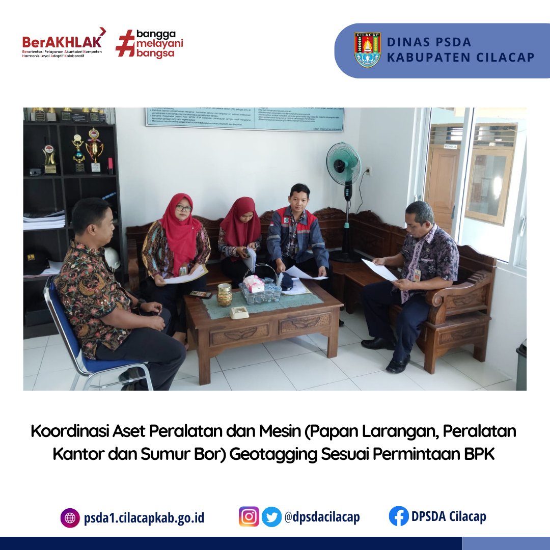dpsdacilacap's tweet photo. Koordinasi Aset Peralatan dan Mesin (Papan Larangan, Peralatan Kantor dan Sumur Bor) Geotagging Sesuai Permintaan BPK
Selasa, 16 Mei 2023
#psda
#psdacilacap
#dpsda
#cilacap
#kabupatencilacap
#cilacapbercahaya
#cilacapupdate https://t.co/nUxlUPK6db
