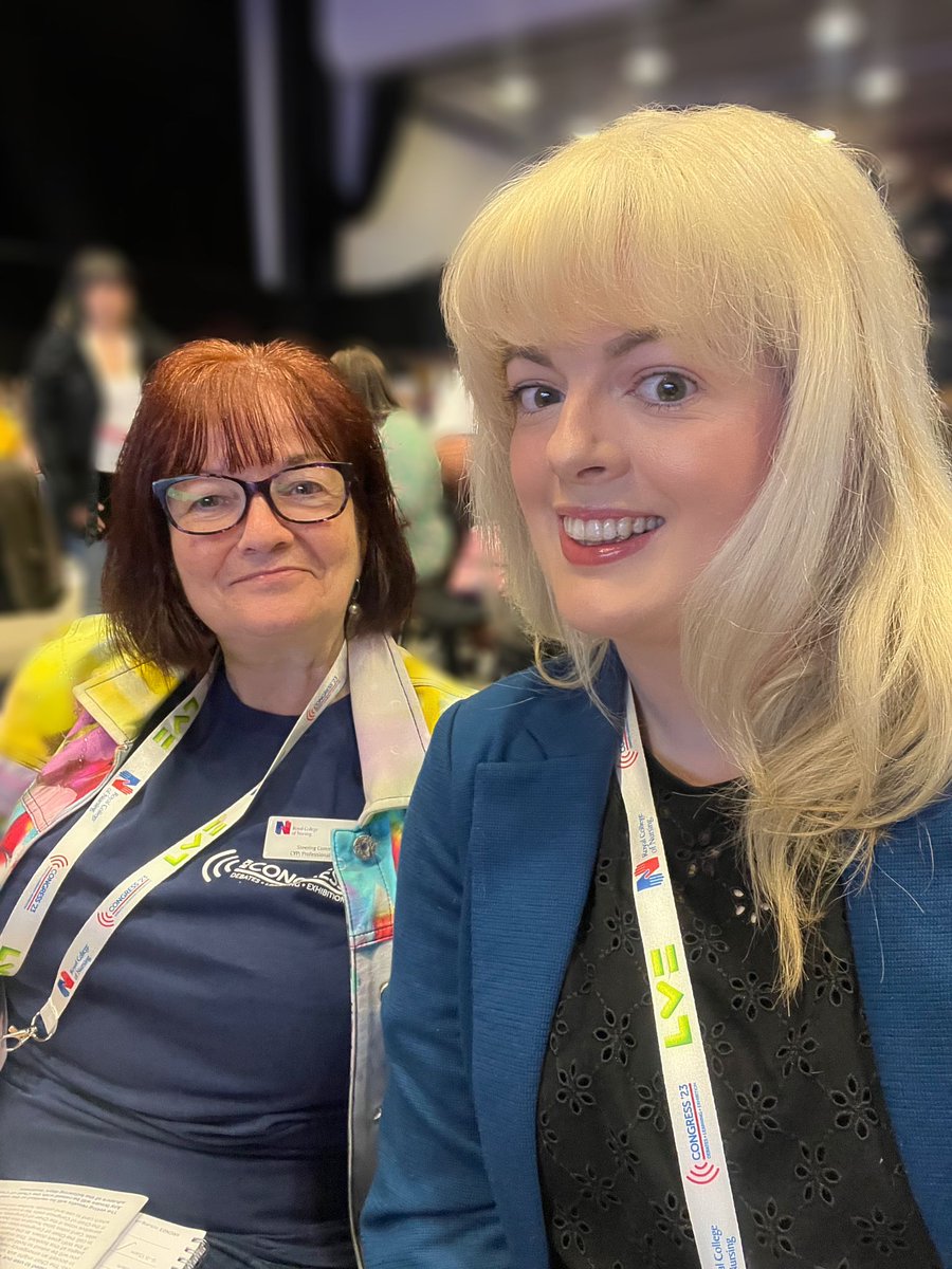 We are still at #RCNCongress23 until Thursday, day 3 of voting with Doris Corkin our chair and @ZoeALane. Come and say hi later at the world cafe 🌎 #RCN23 #CYPnurses