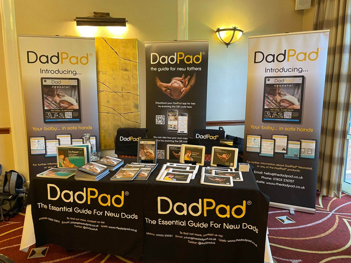 (1/3) We're all in set up & ready to go at today's @EoENeonatalODN National Care Co-ordinator Conference... Looking forward to sharing the #DadPad message & resources with lots of new people & meeting up with old friends, too. #dadsmatter #nicudads #neodads #neonatal #nnu