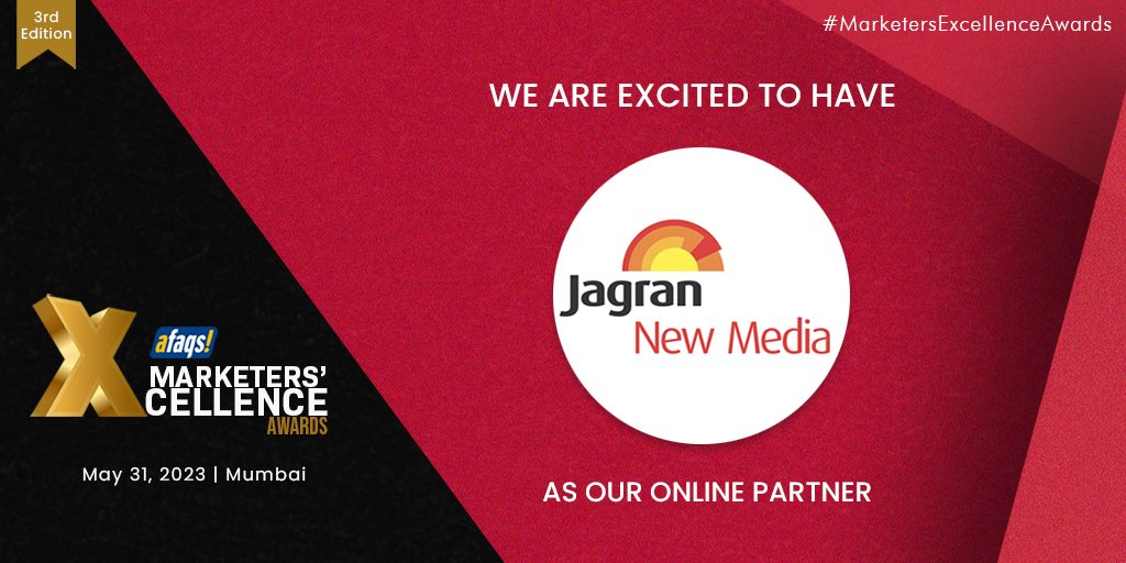 MarketersAwards's tweet photo. Welcome Jagran New Media! We're excited to have you as our Online Partner.
Know more: https://t.co/NleHAYQb74

#Marketing #Awards #Advertising #agency @afaqs
#digital #design #socialmedia https://t.co/baa8HFRuHX