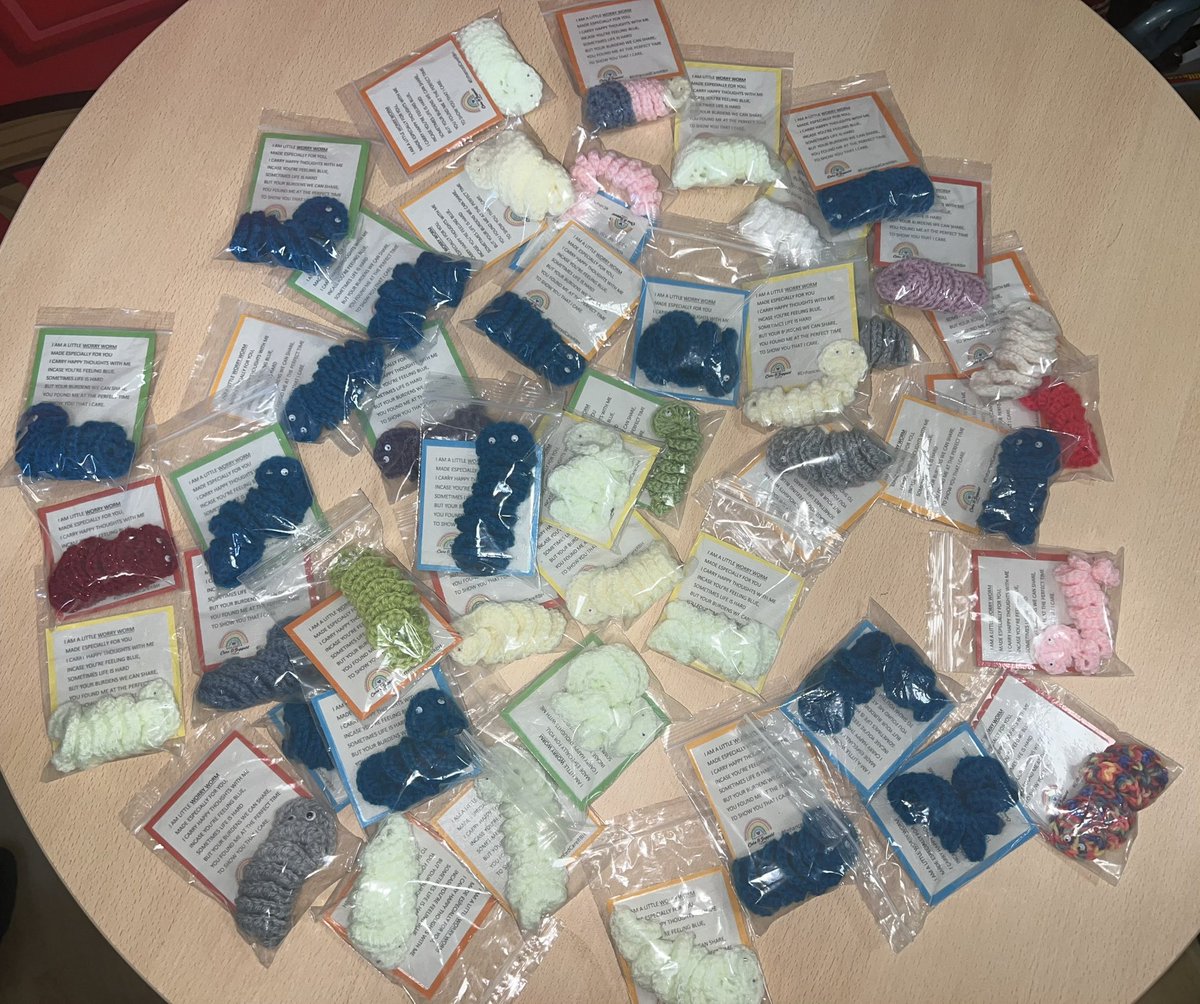 The Enhanced Care Team have been busy supporting #MentalHealthAwareness this week, creating these Worry Worms. 
The little Worry Worms will be located around the hospital for everyone to find.
If you find one, tweet your Worry Worm using #EnhancedCareRBH