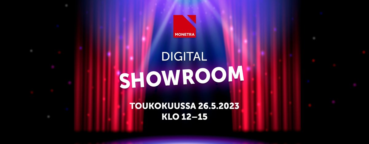 Tervetuloa Digital Showroomiin 26.5.! Tämä webinaari kerää yhteen asiakkaamme sekä asiantuntijamme. Tilaisuudessa kuullaan mm. mielenkiintoinen paneelikeskustelu: Palvelukeskuksen rooli digitalisaation vauhdittajana. Lue lisää!  
monetra.fi/palvelut/digit…