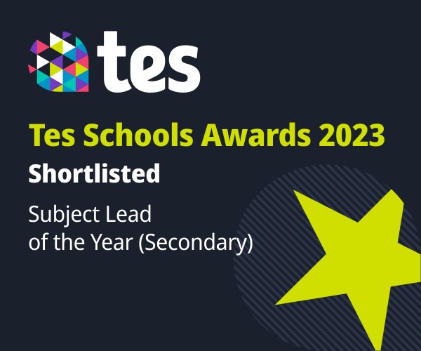 Congratulations to Mrs Savage who has been shortlisted for a coveted @TES Award.

The Head of Religion and World Views is one of 8 candidates in the category for the Subject Lead Of The Year (Secondary).  Good luck!

pleckgate.com/mrs-savage-sub…