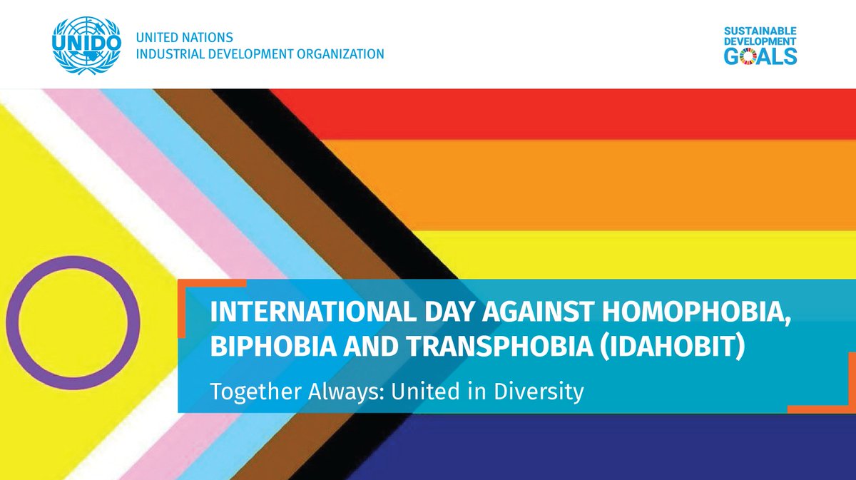 Exclusion based on sexual orientation is not only unjust but also increases poverty &amp; impedes economic development. LGBTIQ+ inclusion is a critical economic issue that is vital to achieving the #SDGs &amp; UNIDO’s goal of sustainable industrial development
#IDAHOBIT2023