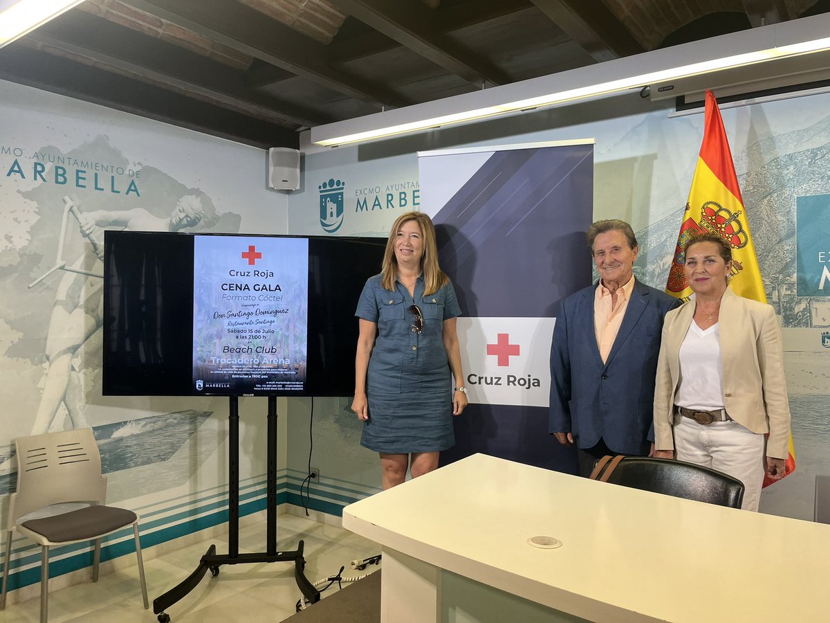 Tras 20 años, Cruz Roja Marbella retoma su cena de gala el 15 de julio en el Beach Club Trocadero Arena en homenaje a Santiago Domínguez. La recaudación irá destinada a mejorar la calidad de vida de personas mayores del municipio. #Marbella