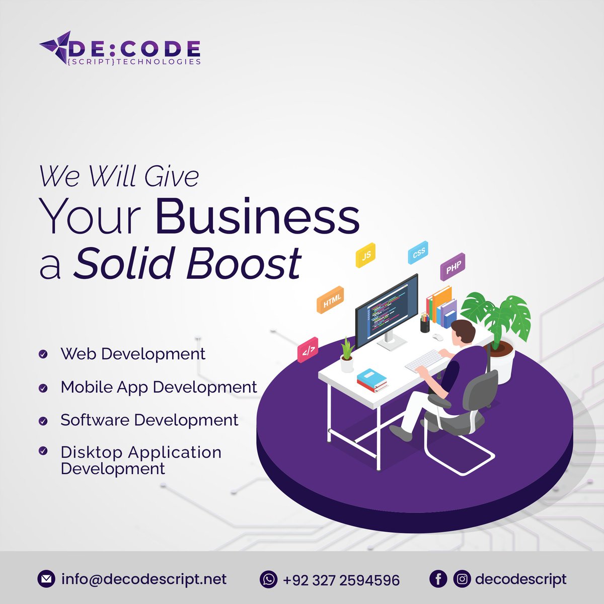 DecodeScritpt's tweet image. Decode Script Will Give Your Business a Solid Boost. 𝗔𝗹𝗹 𝗜.𝗧 𝗦𝗼𝗹𝘂𝘁𝗶𝗼𝗻𝘀 including 𝐖𝐞𝐛𝐬𝐢𝐭𝐞 𝐃𝐞𝐯𝐞𝐥𝐨𝐩𝐦𝐞𝐧𝐭 𝐌𝐨𝐛𝐢𝐥𝐞 𝐀𝐩𝐩 𝐃𝐞𝐯𝐞𝐥𝐨𝐩𝐦𝐞𝐧𝐭
#decodescript #offers #Customoffer #offeritcompany #bestoffer #prepireoffer #ServicesOffered #phplaravel