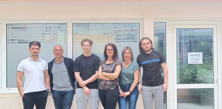 datacup_io's tweet photo. C’est déjà le début du "summer of code" pour DataCup !
On souhaite la bienvenue à notre nouvelle équipe de stagiaires. Une belle équipe de développeurs motivés et prêts à faire avancer encore plus loin le projet #DataCup 👏
#développement #coding #welcometotheteam https://t.co/CZq80STTvl