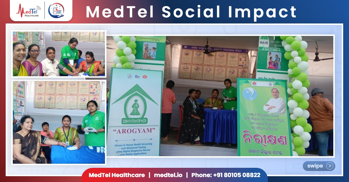 MedtelI40412's tweet photo. Berhampur Municipal Corporation in partnership with MedTel Healthcare launched "AROGYAM," a program for Household Health Screening of Slum Dwellers.🏥 

We have tested 41,803 beneficiaries across 42 wards, covering over 15,000+ households, including 16,499 men and 25,305 women. https://t.co/se4IWjVzNK