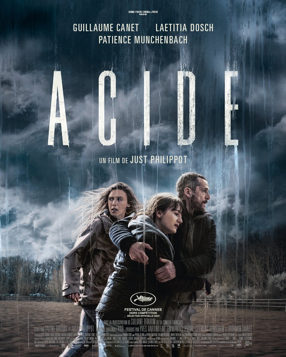 PatheFilms's tweet photo. Le réalisateur de #LaNuée, #JustPhilippot, présente son nouveau film #Acide en #SéanceDeMinuit au @Festival_Cannes, découvrez son affiche. Au cinéma le 20 septembre. Une production @bonne_pioche. https://t.co/Jjbooa4QyU