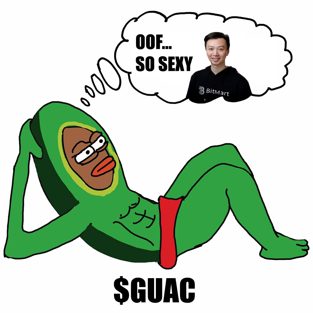 guaczla's tweet photo. Dear @sheldonbitmart and team @BitMartExchange 

The #GUACGANG are getting pumped and ready for #bitmartlisting. We thank you for being the first official #CEX to list $GUAC.  We are forever grateful and invite you to become an honorary @guac_gg  INTERN! 🥑

#SOLANA #memecoin https://t.co/cS2orbO6tQ