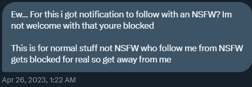 PillPlumber's tweet photo. @JXSTPEACHY 💊Yeah, it unfortunately is... the account is @/hailluudhaven. I respect purely SFW accounts... even IF some get all uppity about me just following and lurking.

I followed awhile back, and I don't think I've liked or RT'd anything of yours from that account. https://t.co/fxRws9IWDX
