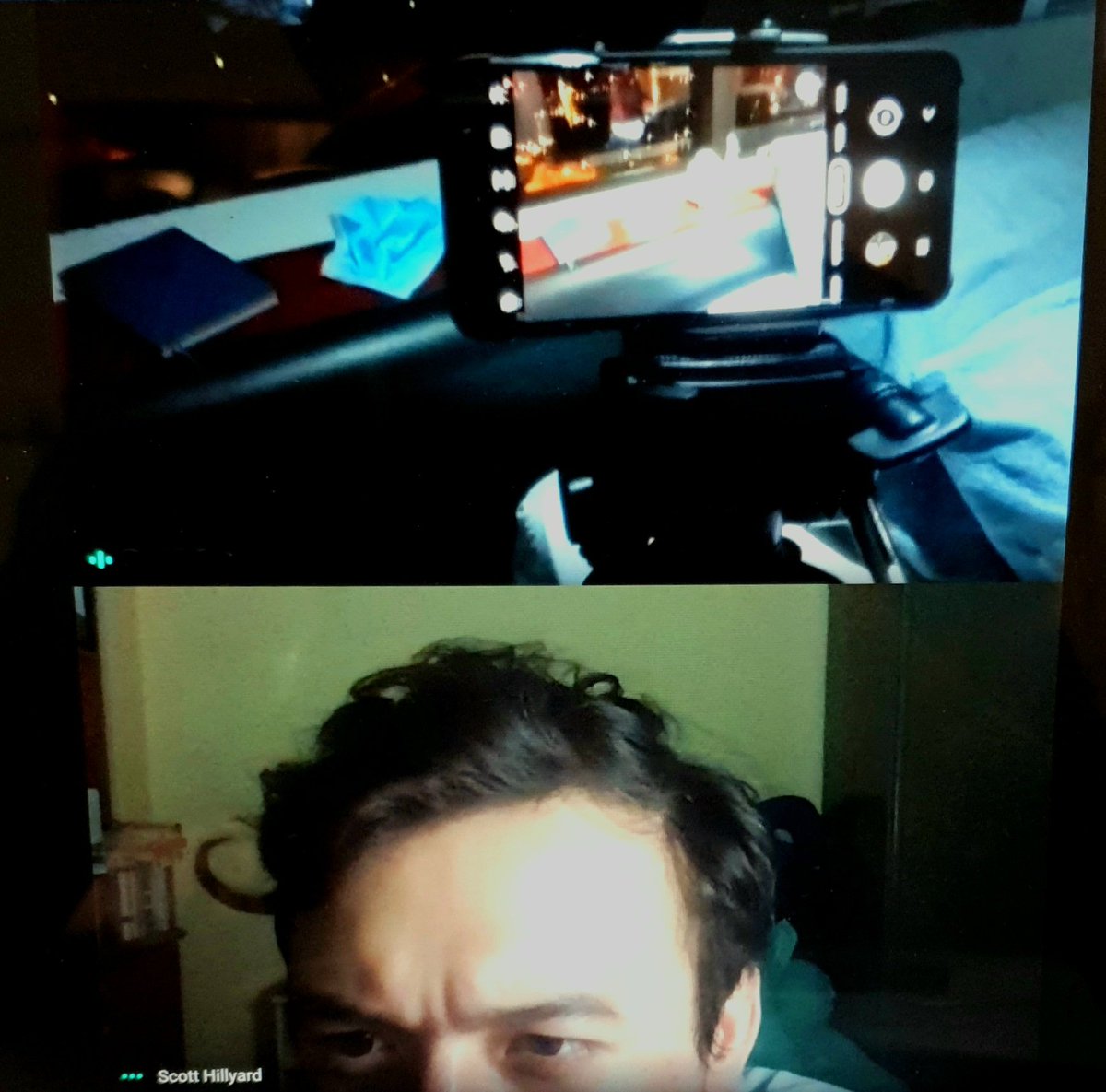 RepossessionSG's tweet photo. #TBT 3 years ago, making #shortfilm #TheShapeOfYou remotely while under #lockdown. Here are pretty much the only behind the scenes photos, &amp; a screencap from texting @PremJohn9 in every take.

A film by @gohmingsiu @scottchillyard #MonkeyAndBoar
#indiefilm #asianfilm #filmmaking https://t.co/T9hrxOtwrL