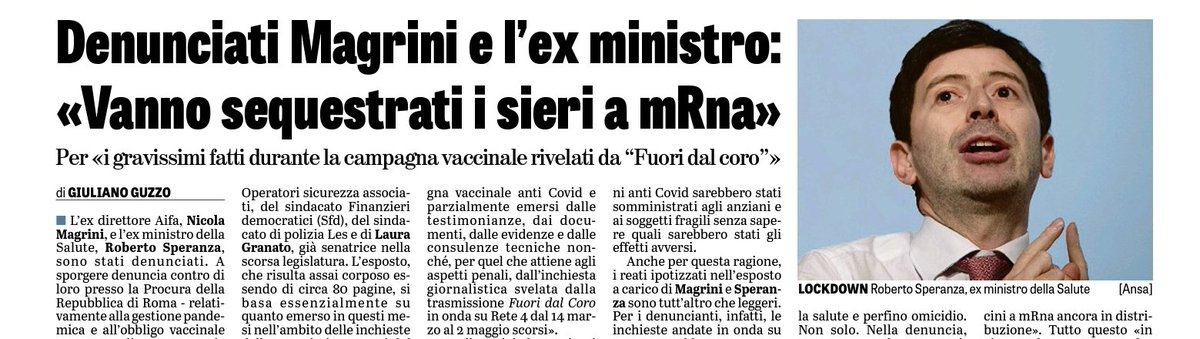 Il cerchio inizia a prendere forma, ora attendiamo inizi a chiudersi.
#vaccini #COVID19 #Speranza #Magrini #aifa #fuoridalcoro