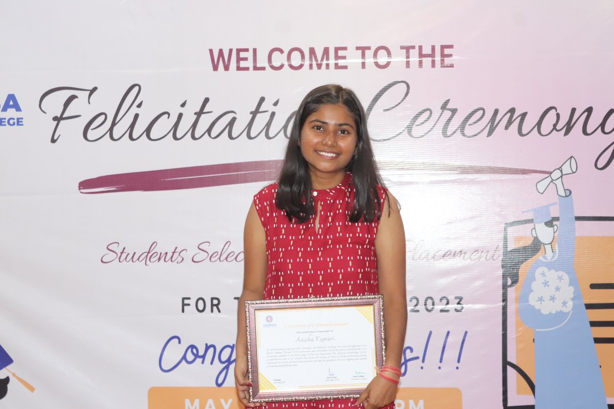 ChaibasaC's tweet photo. "Success is where preparation and opportunity meet."

Yesterday We #celebrated the #2nd Edition of #felicitation-ceremony in a formal event, we felt similar amount of #joy ,#satisfaction #achievement like our #students felt during the event.
#Chaibasaengineeringcollege #2023 https://t.co/Uotkfuy9hv