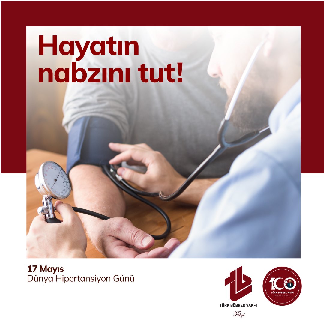 Hipertansiyon riskini azaltmak için:
Tuz tüketimini azaltın.
İdeal kilonunuzu koruyun.
Sigara kullanmayın.
Düzenli egzersiz yapın
 
#türkböbrekvakfı #sağlıklıböbrekler #böbreksağlığı #dünyahipertansiyongünü