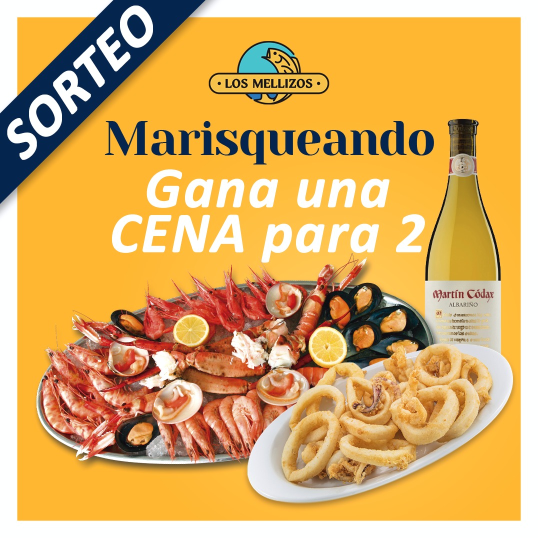 #sorteo MARISQUEANDO ¿Quieres ganar una cena para 2 en Los Mellizos? Para participar solo tendrás que seguirnos @Mellizosgrupo y darle RT a este Tweet. Publicaremos al ganador/a el 29 de mayo. ¡Suerte a todos! Canjeable del 1 al 15 de junio 2023.
#losmellizos #marisqueando