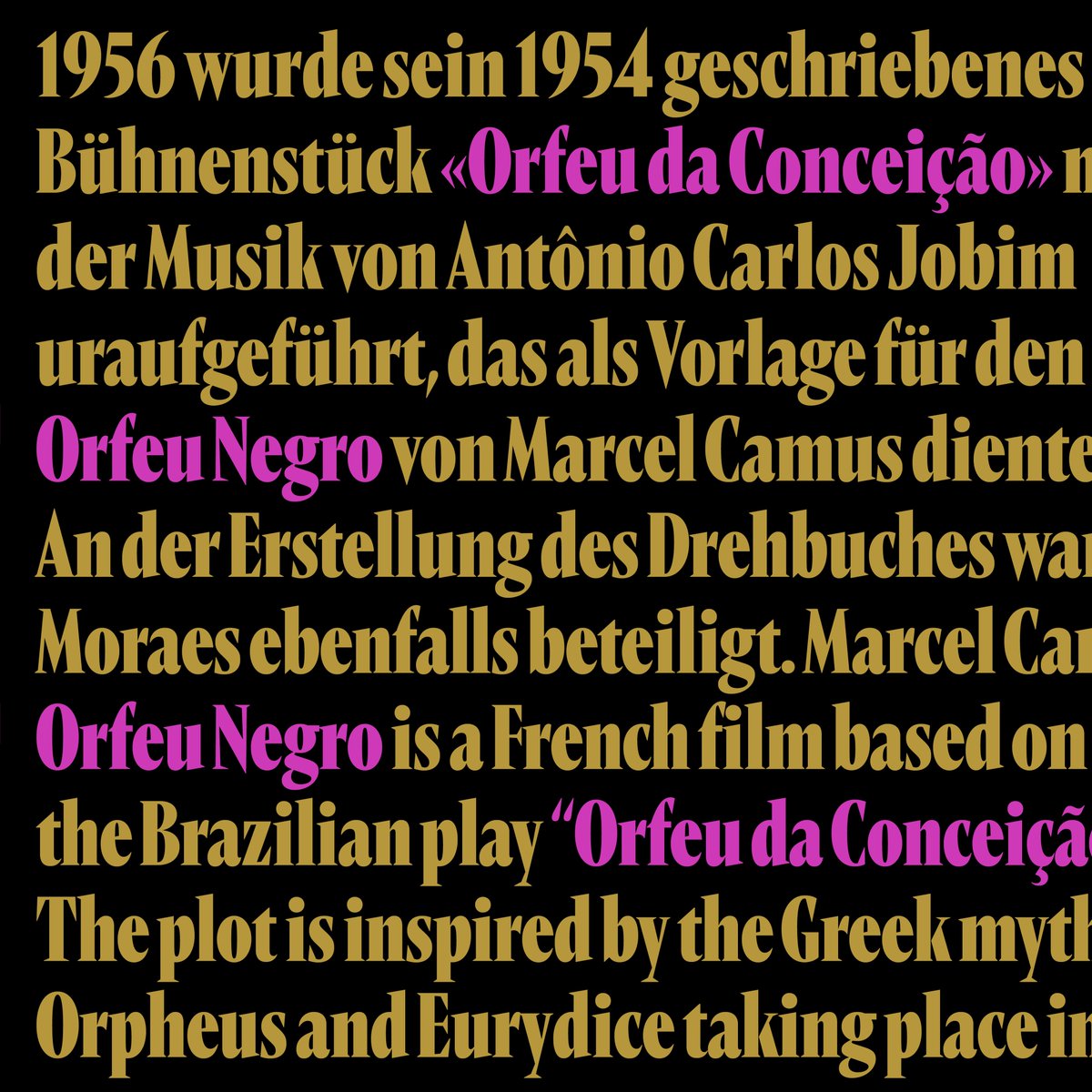 Flavia Zimbardi (@flaviazim) on Twitter photo are you ready for the second collab?! say hello to Jobim, a Vendome-inspired display typeface that infuses a vernacular approach based on the lettering from the poster of Orfeu Negro. what <a href="/ingaploennigs/">Inga Plönnigs</a> and I like to call a Brazilian-German reinterpretation of a French classic. are you ready for the second collab?! say hello to Jobim, a Vendome-inspired display typeface that infuses a vernacular approach based on the lettering from the poster of Orfeu Negro. what <a href="/ingaploennigs/">Inga Plönnigs</a> and I like to call a Brazilian-German reinterpretation of a French classic.