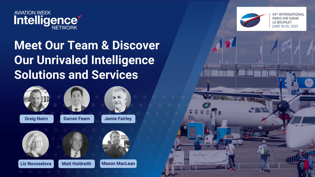 AviationWeek's tweet photo. Register now for a personalized onsite demo at Paris Air Show to view the latest capabilities AWIN has to offer, including industry leading fleet, data and market intelligence solutions and services. https://t.co/8L1qCJZizb #ParisAirShow #AWINData https://t.co/fIfr3Hbzmf