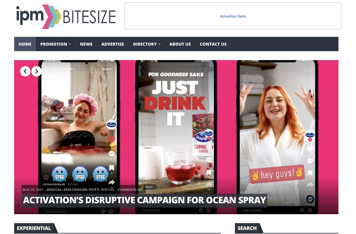 Activation (@activation) on Twitter photo Have you spotted the story about our latest campaign for <a href="/OceanSprayUK/">Ocean Spray UK</a> on <a href="/IPMBITESIZE/">IPM BITESIZE</a> ?
Full article here: promomarketing.info/activations-di…
#shoppermarketing <a href="/Bristol_CI/">Bristol Creative Industries</a> #FMCG Have you spotted the story about our latest campaign for <a href="/OceanSprayUK/">Ocean Spray UK</a> on <a href="/IPMBITESIZE/">IPM BITESIZE</a> ?
Full article here: promomarketing.info/activations-di…
#shoppermarketing <a href="/Bristol_CI/">Bristol Creative Industries</a> #FMCG