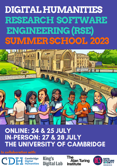 CamDigHum's tweet photo. Interest in the DH RSE Summer School has been overwhelming. But there is still time to apply! 🤩

🔜Deadline for applications 23 May. 

Learn more⬇️ https://t.co/511vV84Nw0

@kingsdigitallab @EdCDCS @turinginst https://t.co/3grzayfEEB