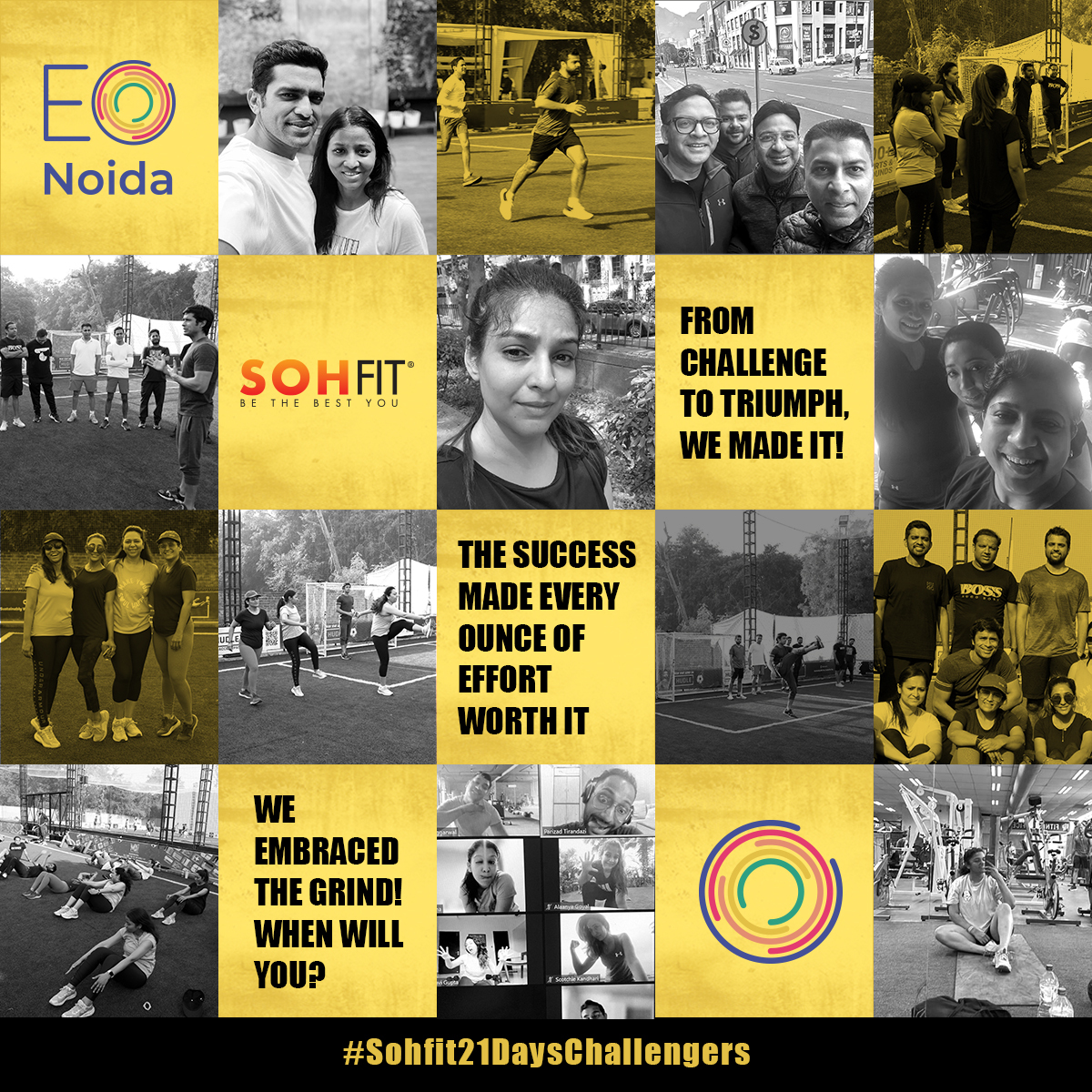 EoNoida's tweet photo. Congratulations to all the participants of EO Noida for conquering the SOHFIT 21-day challenge! 
Your dedication, perseverance, and commitment to a healthier lifestyle are truly inspiring. Keep up the amazing work and continue to prioritize your well-being. You are all champions! https://t.co/V8BvVsqaHl