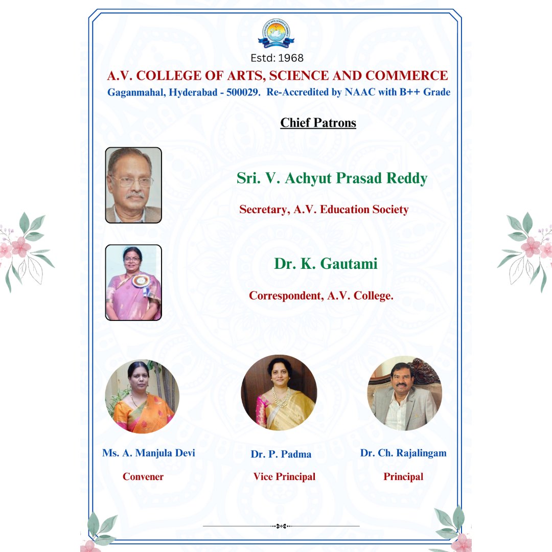 avc_hyd's tweet photo. We are thrilled to announce the upcoming celebration of our 55th Annual Day at A.V. College of Arts, Science, and Commerce. It is with great joy and pride that we invite you to join us on this special occasion on Friday 26th May at 5:30 PM. #55thAnnualDay #AV@55 https://t.co/phh713Yiif