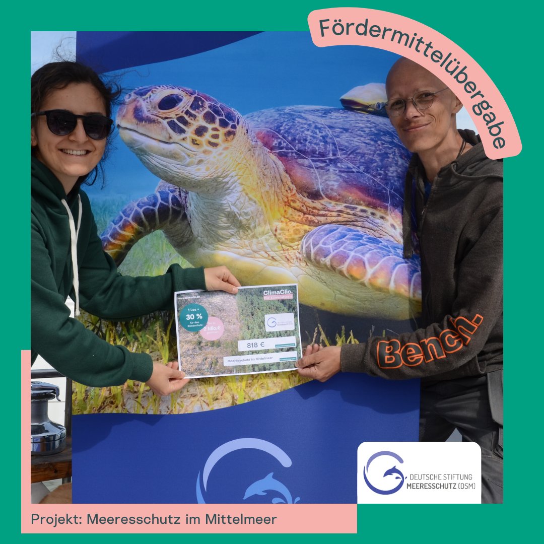 climaclic_de's tweet photo. Die Deutsche Stiftung #meeresschutz erhielt von uns Mittel zur #förderung ihres Klimaschutzprojekts, der #erforschung und #renaturierung von Seegraswiesen. 🌊😍💚

#climaclic #klimalotterie #immereingewinner #klima #klimawandel #klimaschutz #natur #umwelt #meerschutz #dsm https://t.co/ymPw13pmSB