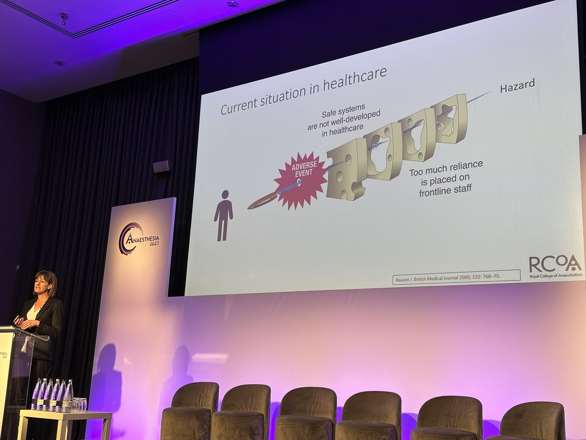 This adaption of the Swiss cheese theory feels very real in healthcare today. #Anaesthesia2023 

Staff shortages and difficult working conditions make the holes in the cheese much bigger.