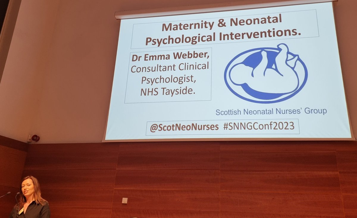 At today's #SNNGConf2023 learning about 'Maternal &amp; Neonatal Psychological Interventions' from <a href="/NHSTayside/">NHS Tayside</a>  Dr Emma Webber. Thinking about #perinatalmentalhealthnetworkscotland Some real insight into the impact this has families <a href="/ScotNeoNurses/">Scottish Neonatal Nurses' Group 💙</a> <a href="/AlisonWright772/">Alison Wright</a>