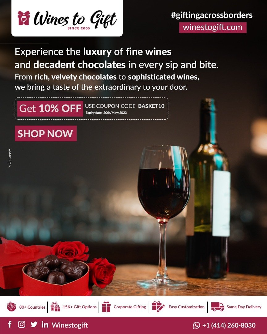 winestogift's tweet photo. Elevate any occasion with our #wines and #chocolates, meticulously chosen to ensure an unforgettable experience🍷
With worldwide shipping, your thoughtfulness can reach across miles.
Use BASKET10 for 10% OFF.

Order Now 👉 https://t.co/AboBejFZvg
.
.
.
#productcategory https://t.co/zWoTN8K4P1