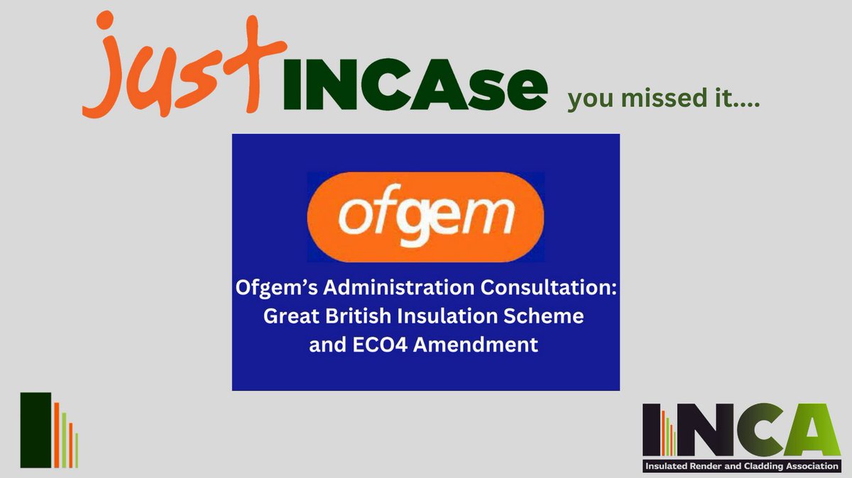 Ofgem have opened a consultation seeking views on their proposed administration of the GBIS scheme (formerly ECO+). Closing on 16.6.23. For more information please visit > inca-ltd.org.uk/great-british-… #inca #netzero #gbis #desnz #ofgem #consulation #insulation