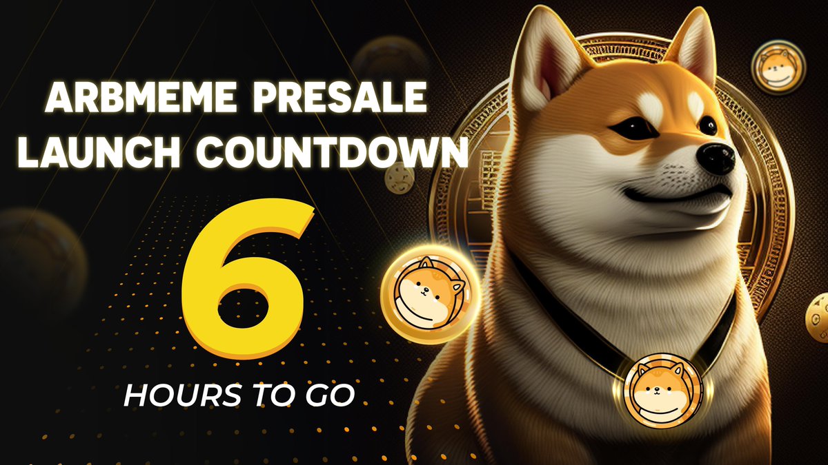 ⏰🚀 Countdown: 6 Hours to ARBMeme Presale on PinkSale 🚀⏰

Excitement is building as we approach the ARBMeme Presale on PinkSale! In just 6 hours, on May 17, 2023, at 15:00 UTC, the doors will open to an incredible opportunity to be part of the ARBMeme revolution.