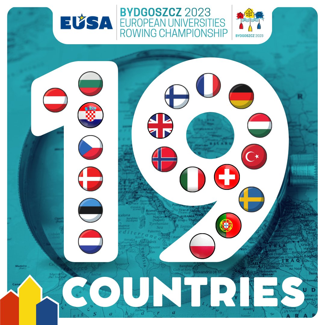 EUSA Rowing (@eusarowing) on Twitter photo Wow 😲 This year's participants of EUC Rowing are from as many as 1️⃣9️⃣ countries 🌍
#EUSA #EUCRowing #EUSARowing #rowing #Bydgoszcz #Poland #unisport Wow 😲 This year's participants of EUC Rowing are from as many as 1️⃣9️⃣ countries 🌍
#EUSA #EUCRowing #EUSARowing #rowing #Bydgoszcz #Poland #unisport