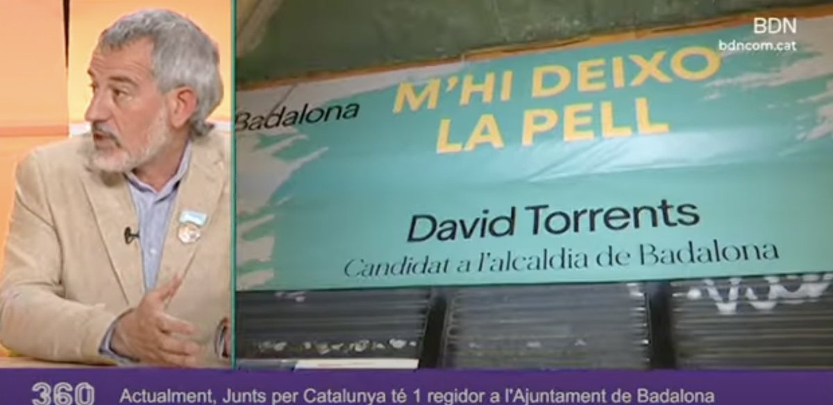 Junts Badalona 🎗 (@juntsbadalona) on Twitter photo <a href="/torrents_d/">David Torrents</a> <a href="/BadalonaTres60/">BDN360º</a> <a href="/JuntsXCat/">Junts per Catalunya🎗</a> 📺 <a href="/torrents_d/">David Torrents</a>, al <a href="/BadalonaTres60/">BDN360º</a>:
“Penso que dos mandants són suficients per donar el millor d'un mateix per la ciutadania de #Badalona. Vuit anys són suficients per demostrar el que pots i no pots aconseguir” <a href="/torrents_d/">David Torrents</a> <a href="/BadalonaTres60/">BDN360º</a> <a href="/JuntsXCat/">Junts per Catalunya🎗</a> 📺 <a href="/torrents_d/">David Torrents</a>, al <a href="/BadalonaTres60/">BDN360º</a>:
“Penso que dos mandants són suficients per donar el millor d'un mateix per la ciutadania de #Badalona. Vuit anys són suficients per demostrar el que pots i no pots aconseguir”