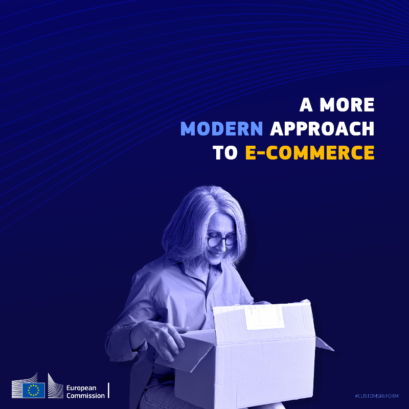 EU_Taxud's tweet photo. The most ambitious reform of the EU #CustomsUnion ever has just been put forward by the @EU_Commission!

Bringing:

💼 simpler customs processes for traders
✅ increased safety and security
🛒 more transparency in #ecommerce

All details at the link below ⤵️

#CustomsReform