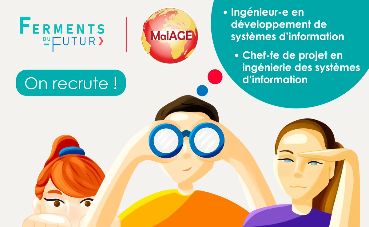 #FermentsFutur et <a href="/MaiAGE/">George Maia</a> recrutent !

🔎Nous recrutons 2 ingénieur-e-s pour développer l’entrepôt de données qui consolidera les infos obtenues dans le cadre du programme en lien avec les ferments &amp; la fermentation

▶️IE : t.ly/j_ga
▶️IR  : t.ly/LXAv