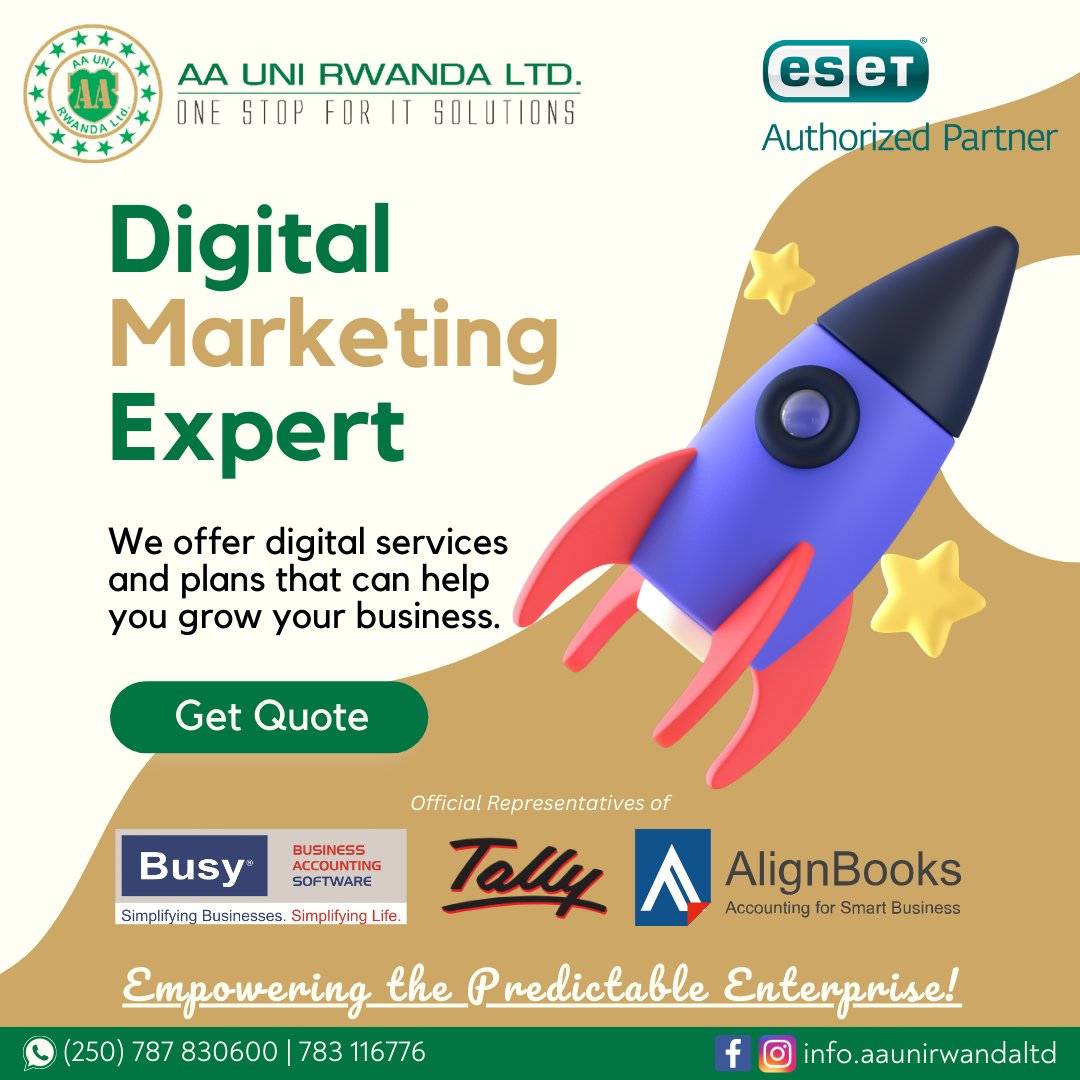 Nowadays, people want to learn before buying and be educated instead of pitched. 

Want to GROW YOUR BUSINESS ONLINE  

Say Hello At 0787-830600 | 0783-116776 

#Rwanda #Rwandan #RwOT #RwotGain #Rwandans #socialmediamarketing #aaunirwandaltd #RwandaWorks