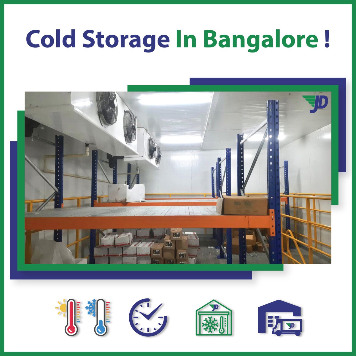 Need Cold storage in Bangalore? Get integrated supply chain services with JustDeliveries! With efficient racking systems & trained staff, we avoid temperature fluctuations & preserve the freshness of your perishables. #ColdStorage #EfficientRacking #JustDeliveries