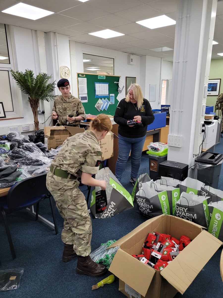 PortsmouthRMVCC's tweet photo. With our Recruit Coy about to go on their first exercise, we have been busy making 50 Recruit Kit Packs with kit purchased from Millets who offered fantastic discounts that we could pass on to our families #millets #rmrecruits #CommanderVCC #Volunteercadetcorps
#Portsmouthrmvcc https://t.co/1Zsxo8guBE