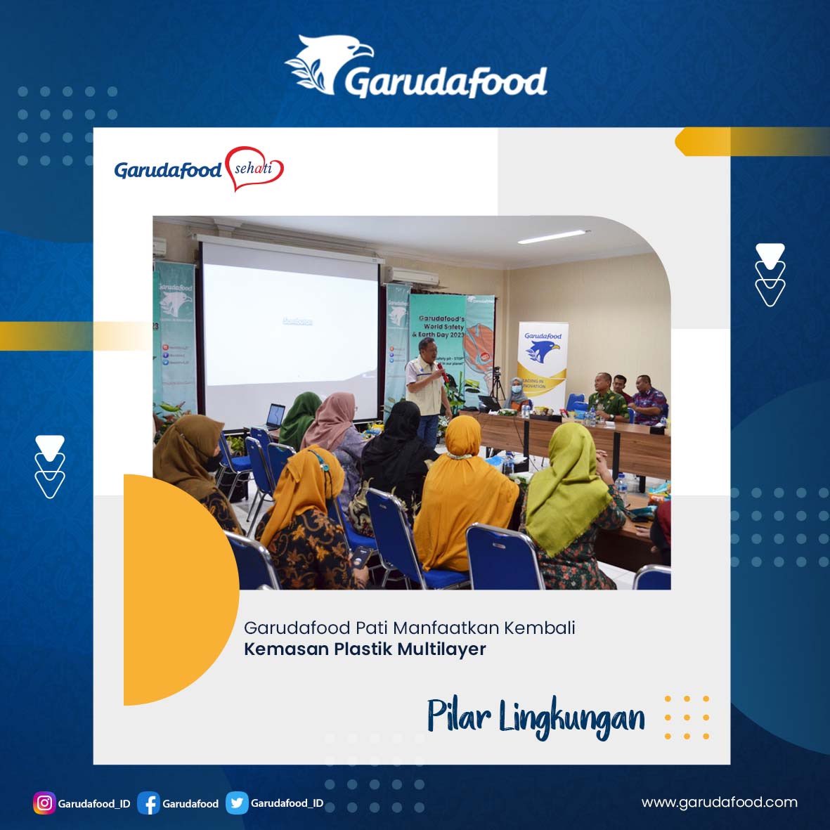 GarudaFood_ID's tweet photo. Garudafood Pati Manfaatkan Kembali Kemasan Plastik Multilayer.
Cak berita lengkapnya pada link dibawah ini ππ»
https://t.co/cNnnLNrfP9
#GarudafoodSehati
#CSR
#PilarLingkungan
#PlastikMultilayer
#ReduceReuseRecycle
#TPS3R
#follow
#followme
#garudafood_id
#garudafood https://t.co/gyrVALEfFt